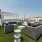 seating area on rooftop pool deck